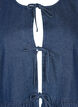 Peplumbluse i denim med snøring, Blå, Packshot image number 2