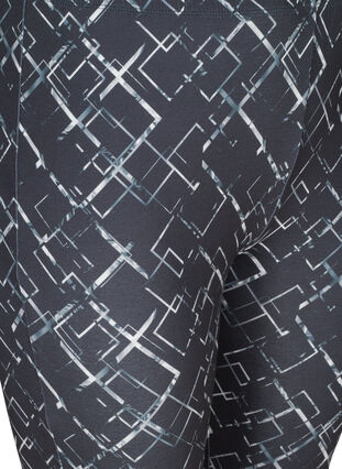 Lange leggings med mønster, Grey Graphic AOP, Packshot image number 2