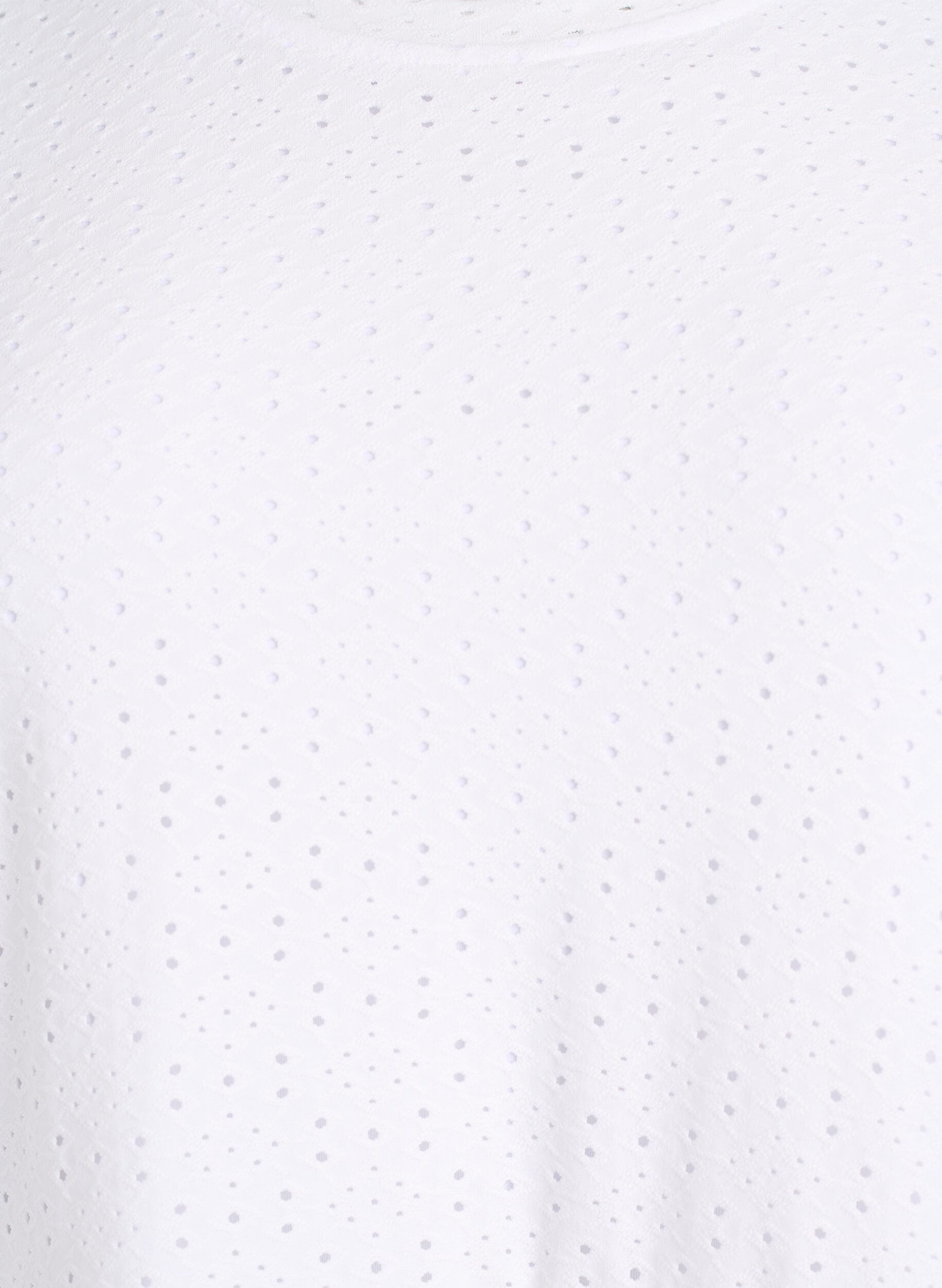 ZizziKort kjole med blondem&oslash;nster og lagdelt skj&oslash;rt, Hvit, Packshot image number 2