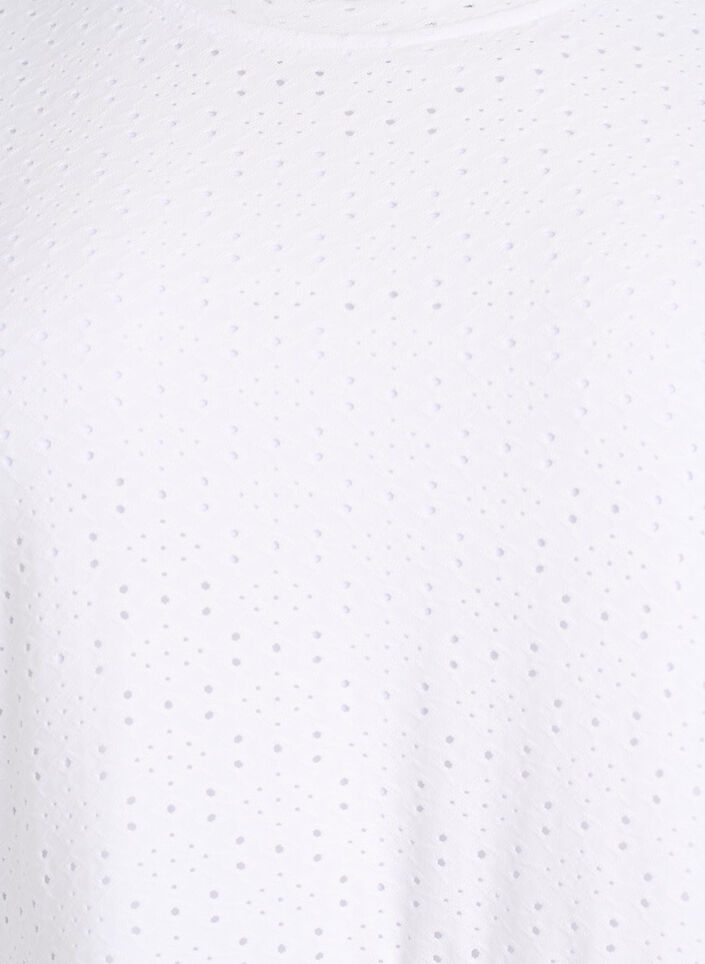 Kort kjole med blondem&oslash;nster og lagdelt skj&oslash;rt, Hvit, Packshot image number 2