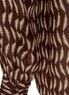 Bluse med heldekkende trykk og kort knappestolpe, Brun, Packshot image number 3