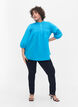 Super slim Amy jeans med høyt liv, Blå, Model image number 4