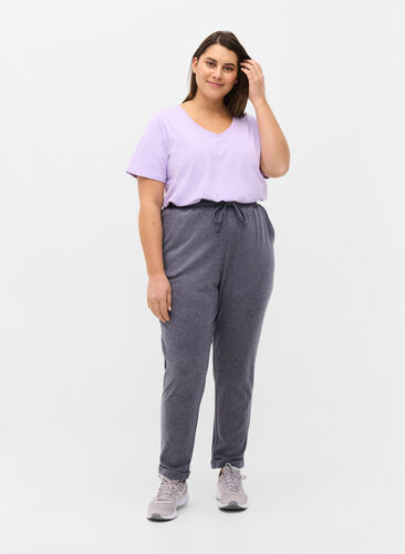 Basis T-skjorte med V-hals, Purple Rose, Model image number 2