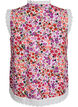 Ermel&oslash;s bomullsbluse med blomstertrykk og broderie anglaise, Rosa, Packshot image number 1