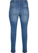Sanna-jeans med supersmal passform og knappelukking, Blue denim, Packshot image number 1
