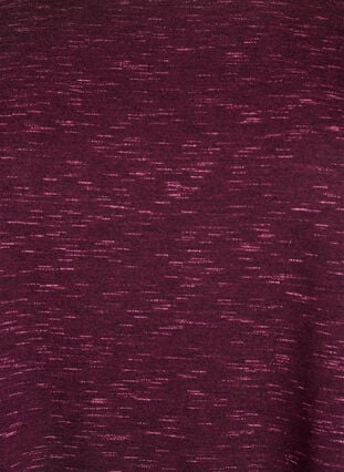 Zizzi Løs trenings-T-skjorte med korte ermer, Mørk Bordeaux, Packshot image number 2