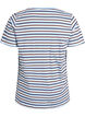 Bomulls T-skjorte med striper, Blå, Packshot image number 1