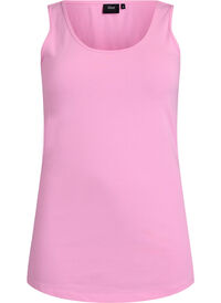 Ensfarget basic topp i bomull, Rosa Ensfarget basic topp i bomull
