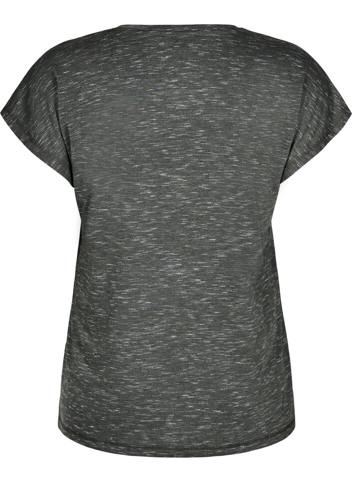 Løs trenings-T-skjorte med korte ermer, Grønn, Packshot image number 1