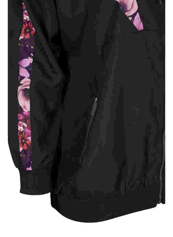 Treningsjakke med et blomstrete mønster, Flower Print, Packshot image number 3