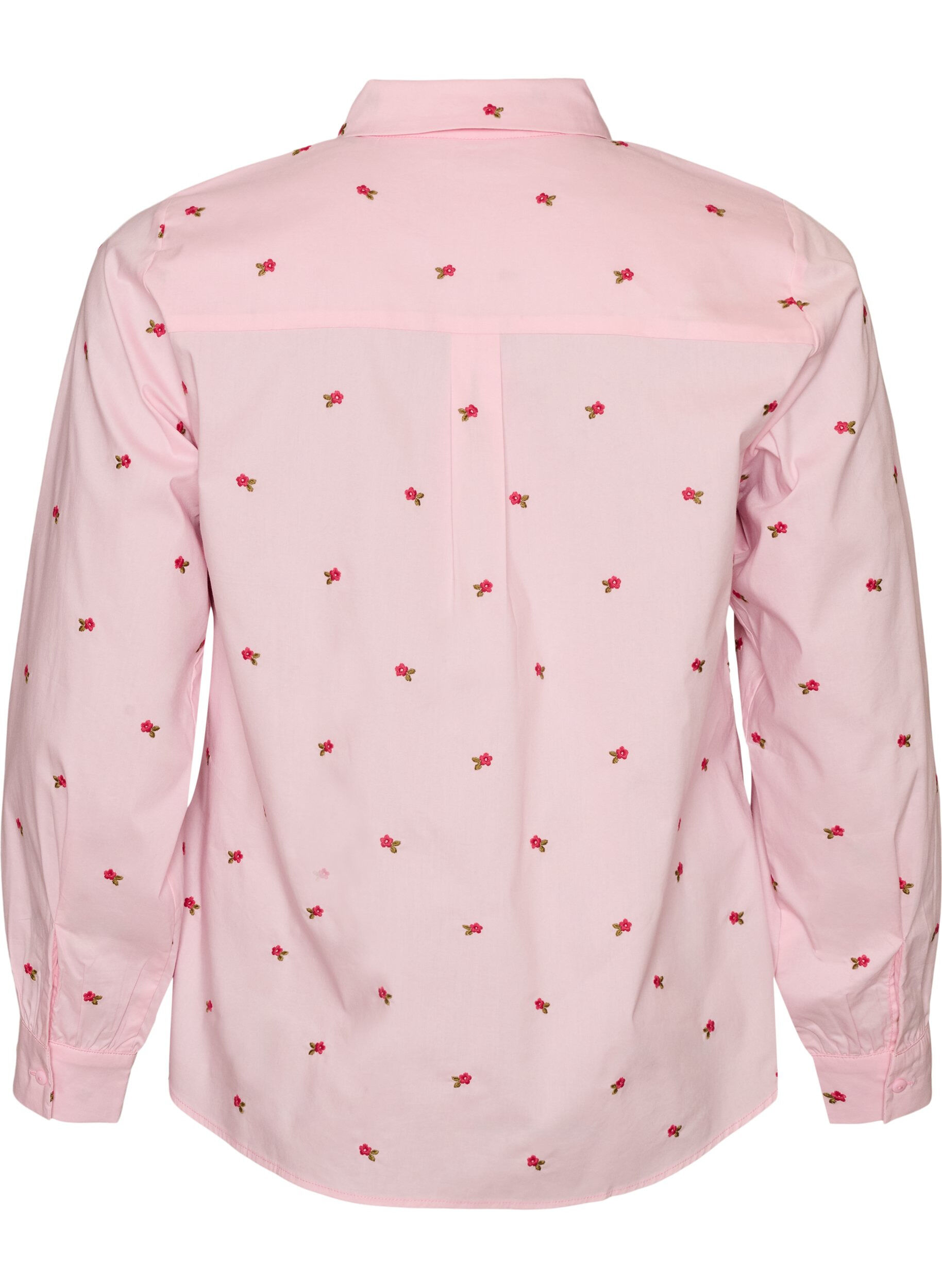 ZizziSkjorte med broderte blomster, Rosa, Packshot image number 1