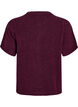 Strikket cardigan med korte ermer, M&oslash;rk Bordeaux, Packshot image number 1