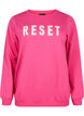 Sweatshirt med tekst, Fuchsia P. W. Reset, Packshot image number 0