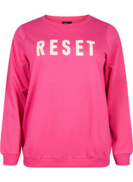 Sweatshirt med tekst, Fuchsia P. W. Reset