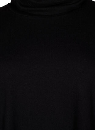 Tunika med lange ermer og høy hals, Black, Packshot image number 2