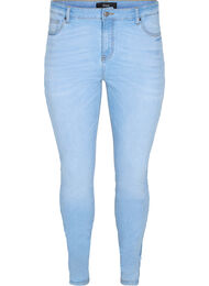 Amy jeans med høyt liv og super slim fit, Light blue, Packshot