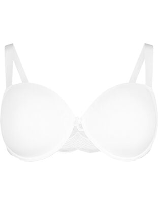 Zizzi Formstøpt BH med mesh, Bright White, Packshot image number 0