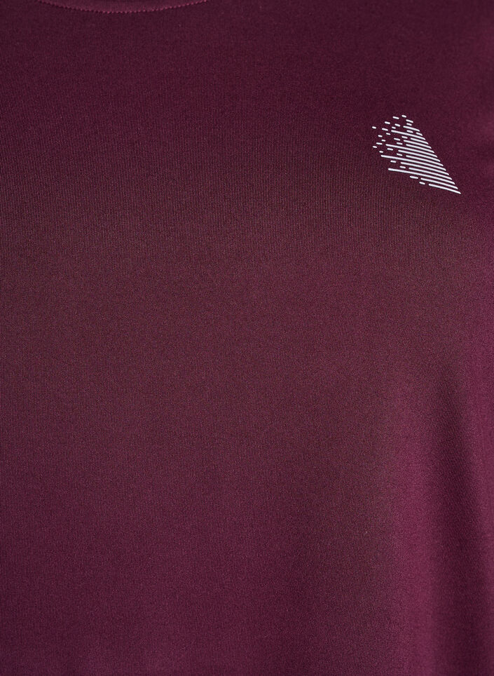 Treningsbluse med 3/4-ermer, R&oslash;d, Packshot image number 2