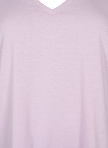 Kortermet T-skjorte med V-hals, Lavender Frost, Packshot image number 2