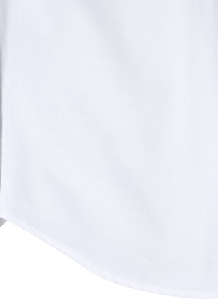 Zizzi Langermet bomullsskjorte, Bright White, Packshot image number 3