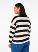 Langermet bluse med striper, Bl. Beige Mel.Stripe, Model image number 1