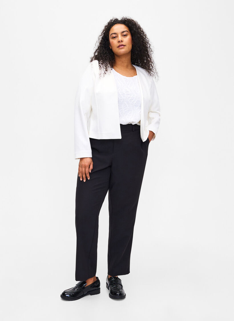 Kort blazer uten lukking, Cloud Dancer, Model image number 2