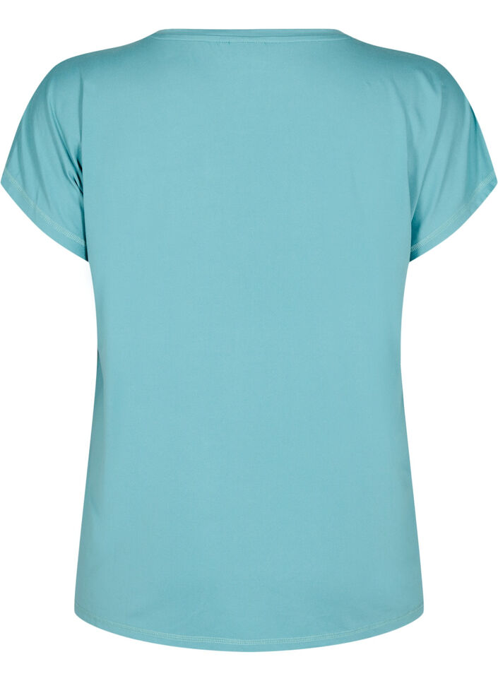 Ensfarget trenings-T-skjorte, Grønn, Packshot image number 1