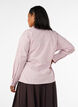 Loose fit rutete skjorte med knytebelte, Rosa, Model image number 2