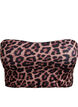 Leopardmønstret bandeau bikinitopp, Beige, Packshot image number 0