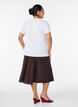 Viskoseskj&oslash;rt med elastisk midje, Brun, Model image number 1