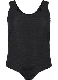 Ermeløs body med tekstur, Black Ermeløs body med tekstur