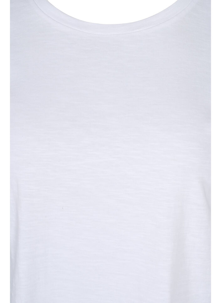Basis T-skjorter i bomull, 2 stk., Black/B White, Packshot image number 3