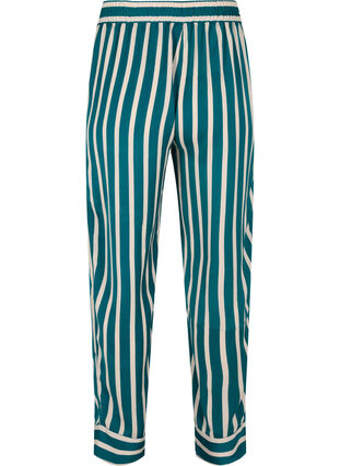 Stripete bukser med løs passform, Green Stripe, Packshot image number 1
