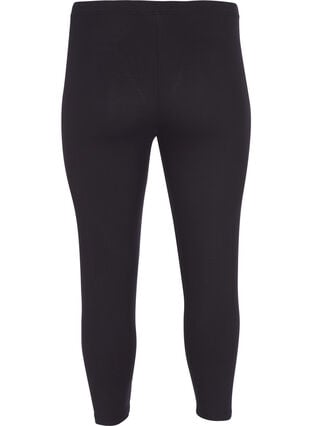 Zizzi Basis 3/4 leggings i viskose, Svart, Packshot image number 1