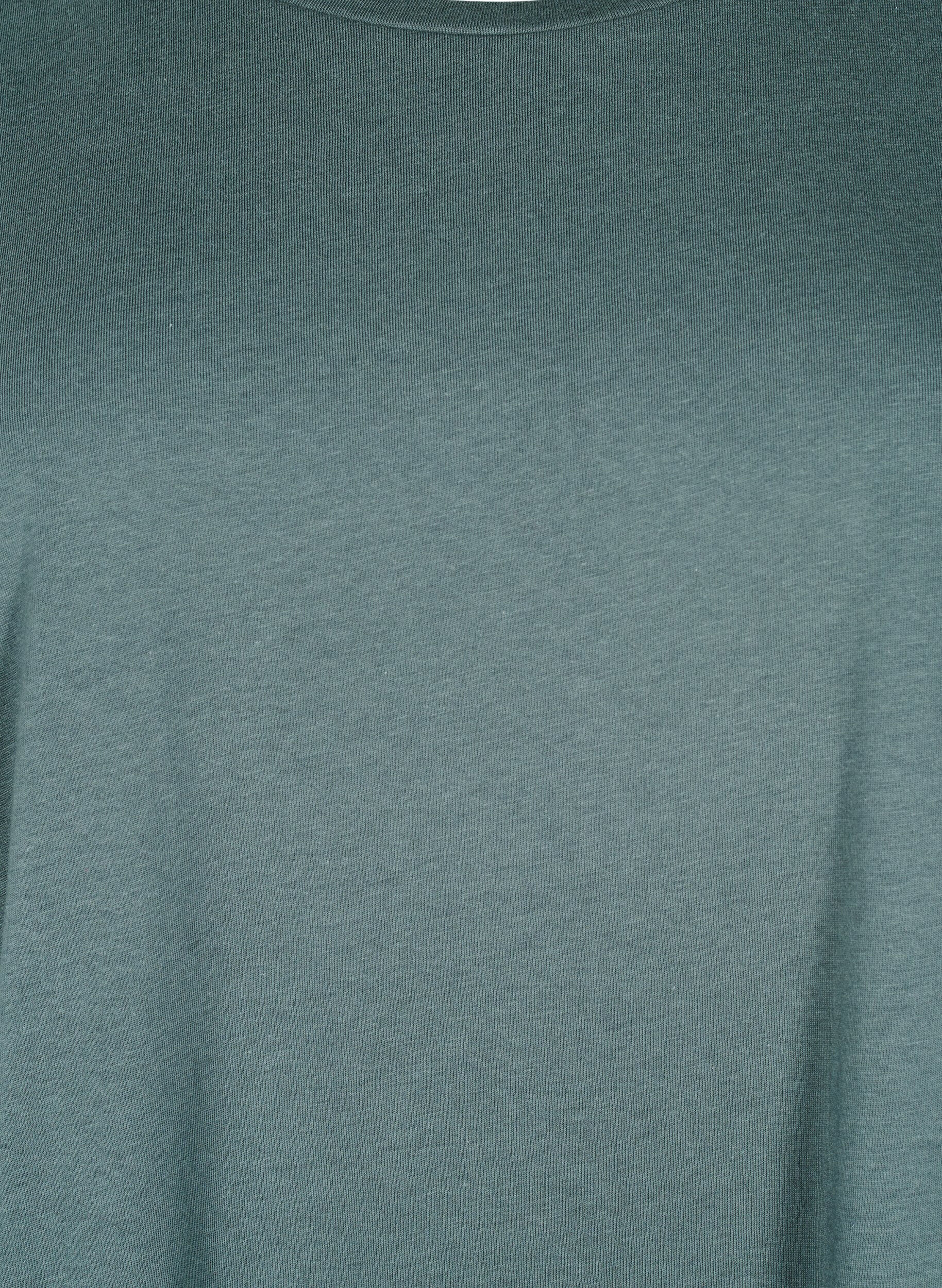 Zizzi Kortermet t-skjorte i en bomullsblanding, Gr&oslash;nn, Packshot image number 2