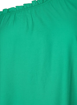 One-shoulder kjole av viskose, Deep Mint, Packshot image number 2