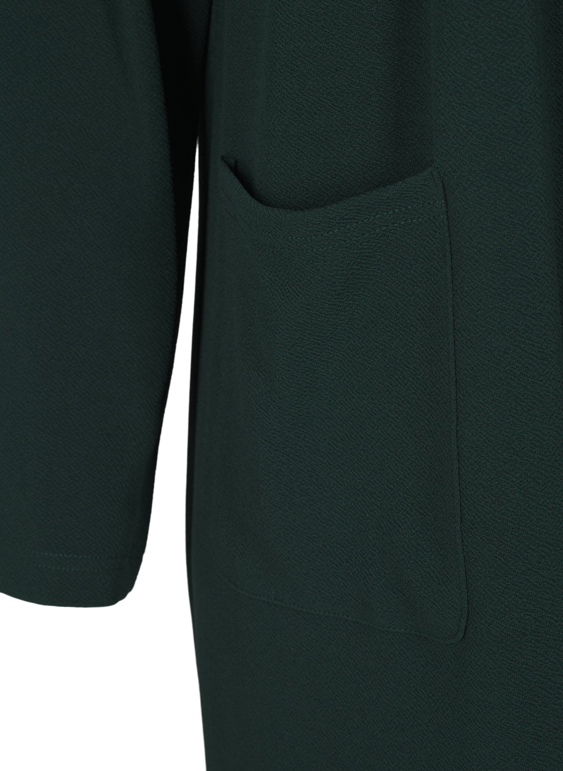 ZizziLang blazer med lommer, Gr&oslash;nn, Packshot image number 3
