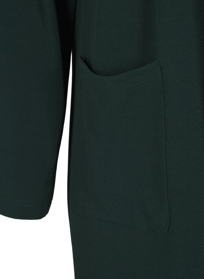 Lang blazer med lommer, Gr&oslash;nn, Packshot image number 3