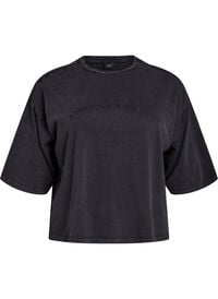 Kort T-skjorte med Loose fit, Grå Kort T-skjorte med Loose fit