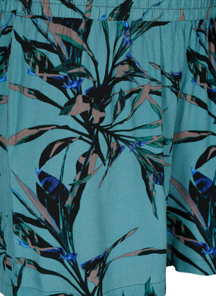 Shorts med løs passform i viskose, Sea Pine Leaf, Packshot image number 2