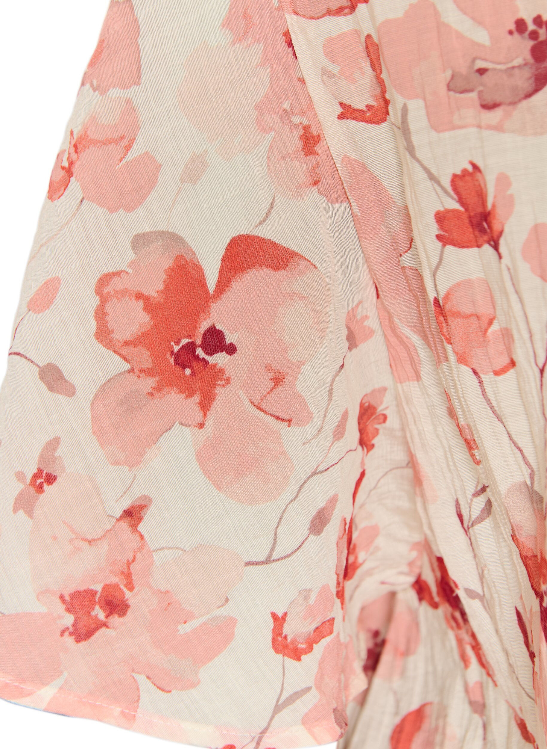 ZizziBluse med ballongform og flaggermus ermer, Orange, Packshot image number 3