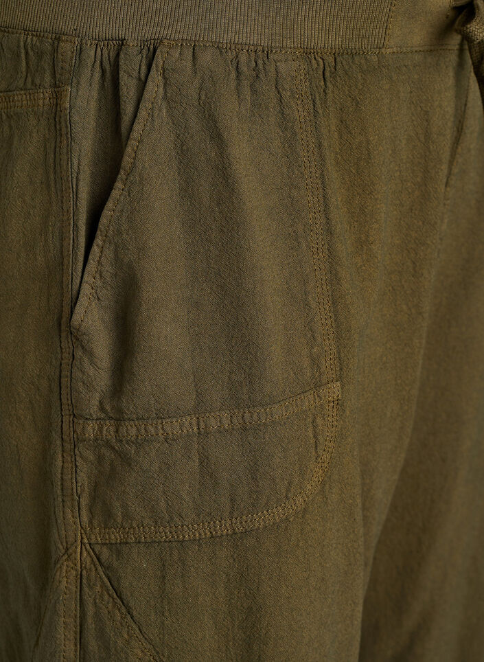Capribukser i bomull, Gr&oslash;nn, Packshot image number 2