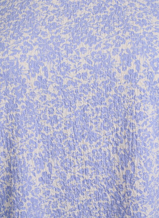 Zizzi FLASH - Kortermet bluse med tekstur, Blå, Packshot image number 2