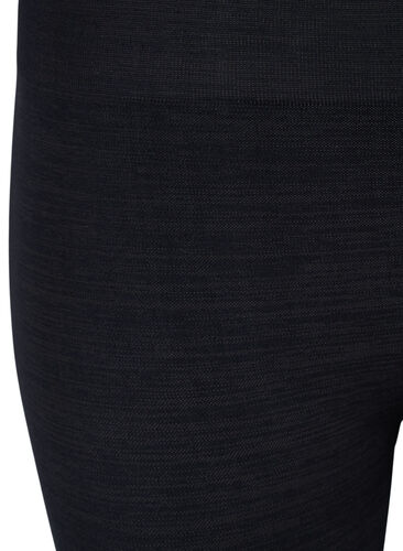 Melerte sømløse stilongs, Dark Grey Melange, Packshot image number 2