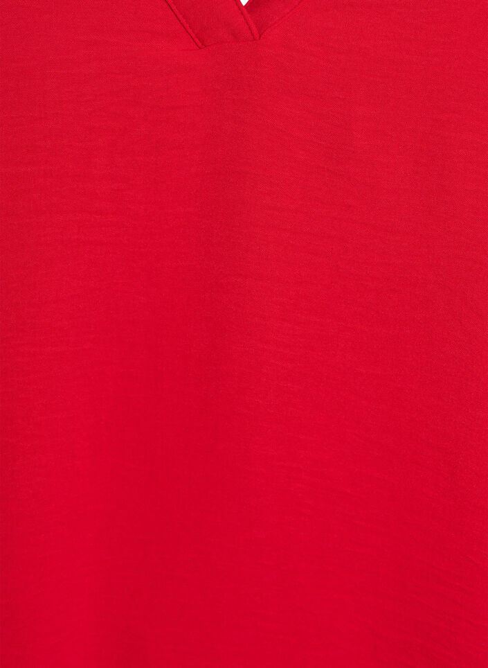 Ermeløs overdel med rynkedetaljer, Rød, Packshot image number 2