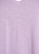 Kortermet basic T-skjorte med V-hals, Lilla, Packshot image number 2