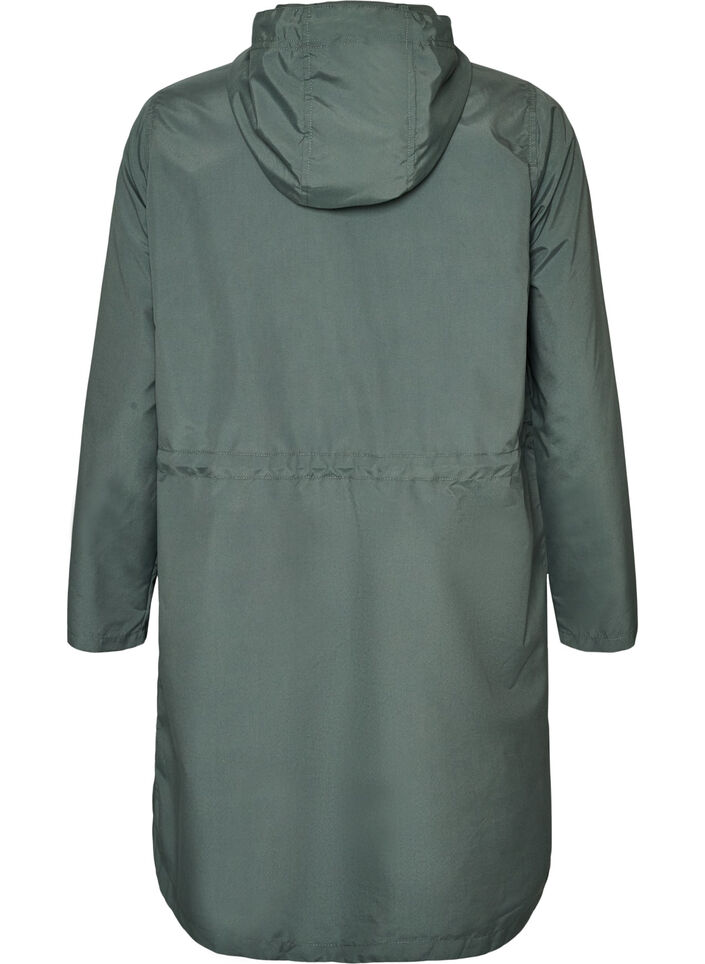 Lett parkas med hette, Gr&oslash;nn, Packshot image number 1