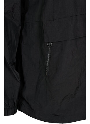 Treningsjakke med hette og lommer, Black, Packshot image number 3