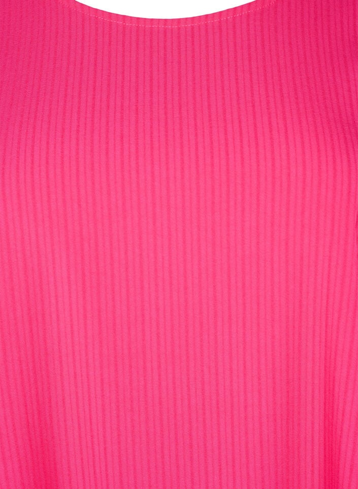 Kortermet bluse i viskose med knytebånd, Bright Rose, Packshot image number 2