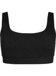Bikinitopp med crepe struktur, Black